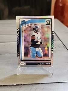 2024 Panini Optic Silver Holo J C. Latham Rated Rookie Titans - Picture 1 of 5