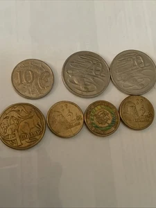 AUSTRALIAN DOLLARS AUSWAHL VON X7 VERSCHIEDENEN MÜNZEN - Bild 1 von 6