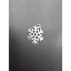 Vintage Sterling Silver Snowflake pendant / charm with jump ring marked 5X 925 t