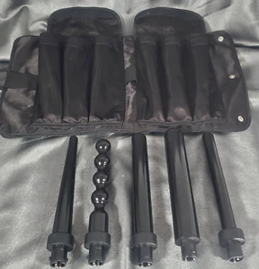 5 NuMe Black Tourmaline coated Hair Curler Wand Attachments Mixed Sizes No Wand - Picture 1 of 10