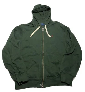 Men’s POLO Ralph Lauren Thermal Hoodie Full Zip Green Size Large Y9 - Picture 1 of 5