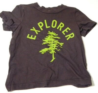 Camiseta Peek Boys 3-6 Meses Explorador Marrón Árbol Gráfico Camiseta Usada en Excelente Condición Envío Gratuito Foto 1 de 3