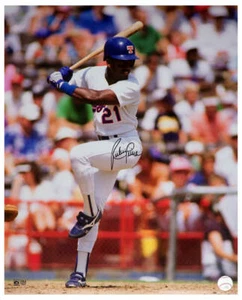 Ruben Sierra Signed Rangers Batting Action 16x20 Photo - (SCHWARTZ SPORTS COA) - Picture 1 of 1
