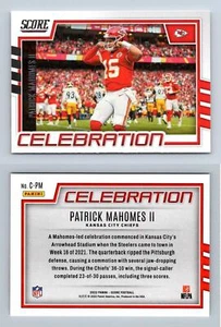 Patrick Mahomes II#C-PM Score NFL 2022 Panini American Football Celebration Card - Picture 1 of 1