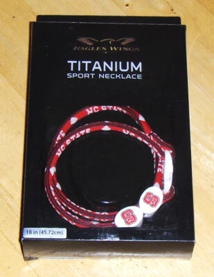 North Carolina NC State (Collegiate Licensed) TITANIUM SPORT 18" NECKLACE - Image 1 of 2