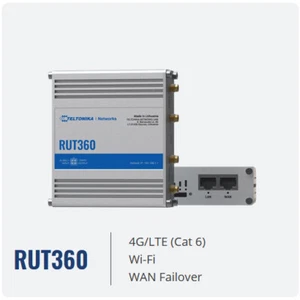 Teltonika RUT360 4G (LTE CAT6) Industrie Mobilfunk Router WiFi -40~75°C / 9-30V - Afbeelding 1 van 8