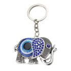 Handmade Car Accessory: Evil Eye Blue Elephant Keychain Pendant