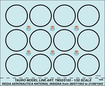 TAURO MODEL TM32/2103 R.A. INSEGNE NAZIONALI DAL 28/07/1943 AL 21/09/1943 1:32 - Immagine 1 di 2
