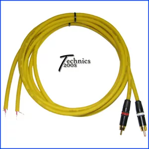 YELLOW TECHNICS 1200 6FT PERFORMANCE RCA CABLE NEUTRIK REAN GOLD CONNECTS RCAs - Picture 1 of 6