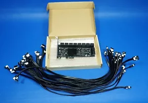 20-port PCIE to Sata expansion card PCIE 3.0 x1 & (20) right angle sata cables - Picture 1 of 6