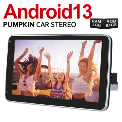 Pumpkin 1 DIN 10.1" IPS Android 13 Autoradio Carplay GPS Navi Bluetooth 4GB 64GB - Bild 1 von 4