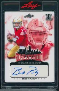 2022 Leaf Brock Purdy XRC RC Rookie Standout Auto Autograph 417/1000 SF Niner B7 - Bild 1 von 2