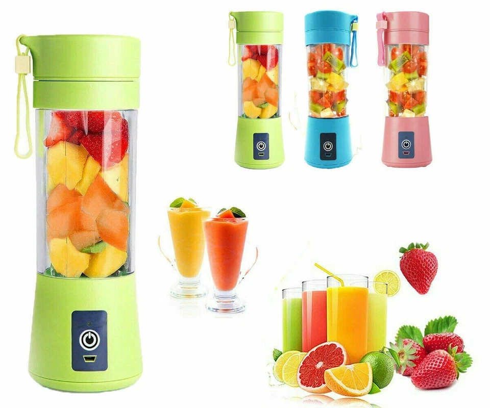 Mini frullatore portatile da viaggio succo di frutta frullati vari colori 380ml - Immagine 1 di 1