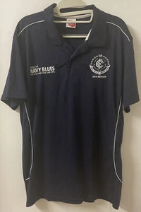 Afl Carlton 2015 Members Polo ‘We Are The Navy Blues’ Sz M - Picture 1 of 6