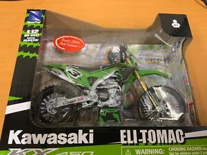 NewRay KAWASAKI ELI TOMAC KXF 450 1:12 Die-Cast Motocross MX Toy Model Bike