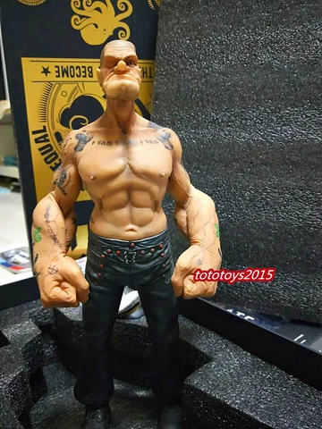 1/6 Popeye the Sailor 12'' Muscle Tattoo Body Action Figure Statue Doll Toy Cover