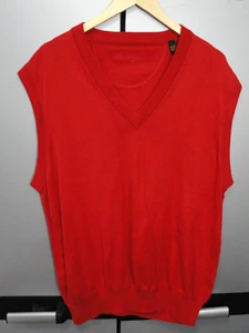 Ben Hogan Sweater Vest Deep Red Golf Pima Cotton Sleeveless Men's Size Large - Picture 1 of 6