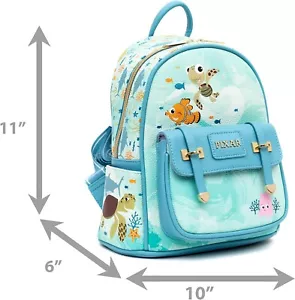 Mini Mochila Disney Pixar Finding Nemo 11" Cuero Vegano Moda - Imagen 1 de 7