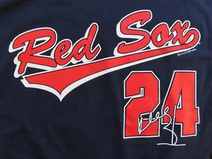 Dynasty Label MANNY RAMIREZ No 24 BOSTON RED SOX (XL) T-Shirt Jersey w/ Tag BLUE - Picture 1 of 5