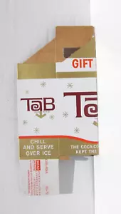 NOS vintage TAB ~ COCA-COLA advertising 4 BOTTLE CADDY GIFT PACK cardboard NICE - Picture 1 of 3