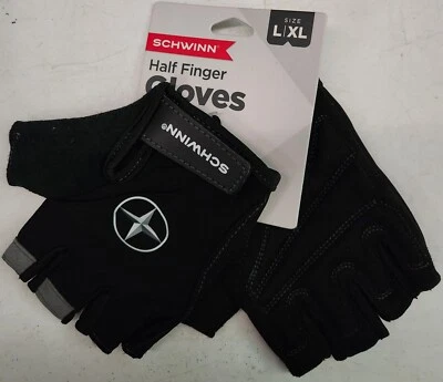 Schwinn SW80325 Large/XL Half Finger Gloves w/ Foam Padding 1 Pair NWT - Image 1 of 3