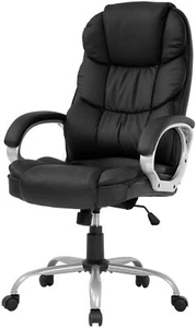 High Back Leather Office Chair Executive Office Desk Task Computer Chair - Picture 1 of 7