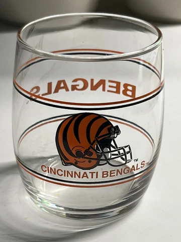Vintage Cincinnati Bengals Drinking Glass-NFL Licensed-Round Bottom Cover