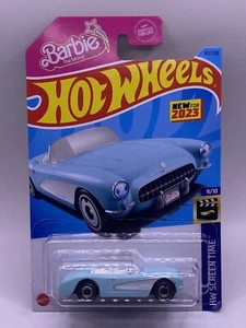 2023 Hot Wheels Barbie 1956 Corvette (blue/white) HW Screen Time Movie 183/250 - Picture 1 of 2