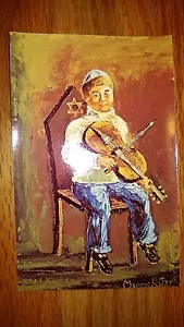 Postal Judía Judaica - "JANKELE CON VIOLÍN" MORRIS KATZ - Imagen 1 de 2