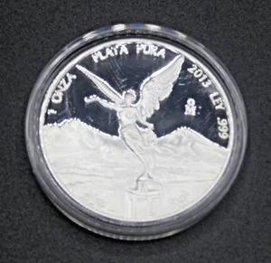 2013 Ley Mexico Silver Libertad Proof Silver 1 Oz Onza In Capsule 9100 Minted - Picture 1 of 2