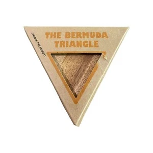 The Bermuda Triangle Domino Pyramid: STEM 3D Brain Teaser Wooden Puzzle - Picture 1 of 5