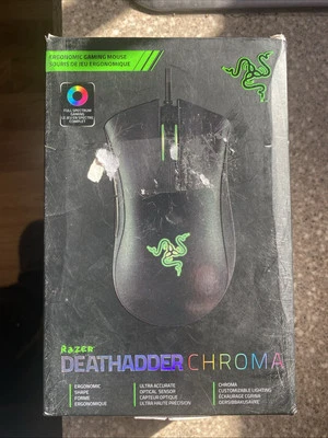 RAZER DeathAdder Chroma Ergonomic Gaming Mouse, Black BNIB - Image 1 of 3
