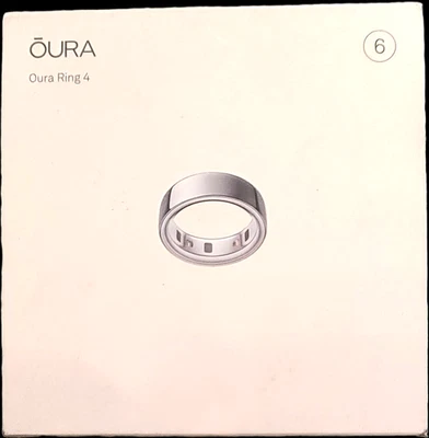 Oura Ring 4 Smart Ring Size 6 Activity Tracker 4th Gen Silver NEW! - Image 1 of 2