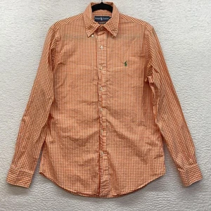 Camisa Ralph Lauren Para Hombre Grande Naranja Guinga De Colección Ajuste Personalizado Poni Abotonada - Imagen 1 de 10