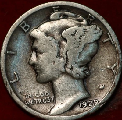1929 Philadelphia Mint Silver Mercury Dime - Image 1 of 2