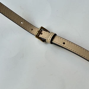 Correa de repuesto de cuero tostado claro Michael Kors con ganchos a presión para puerta de empuje - Imagen 1 de 9