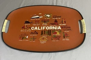 Bandeja de servidor vintage de California con 18 de los lugares famosos de California’s - Imagen 1 de 16