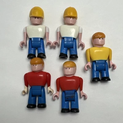 Lote de 5 figuras vintage TYCO Super Block construcción personas/personas figuras Foto 1 de 4