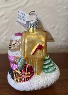 Christopher Radko Oso de Navidad Buzón Árbol Adorno Nuevo Con Etiquetas Foto 1 de 4