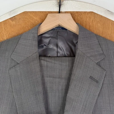 Hart Schaffner Marx Suit Mens 42S Gray Pinstripe 2 Button 100% Worsted Wool NEW - Image 1 of 4