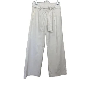 Tocca White Fine Corduroy Low Rise Wide Leg Belted Pants Women’s Sz 2 Vintage - Picture 1 of 9