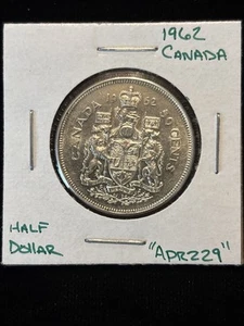 1962 Canada 50 Cents Canadian Silver Half Dollar “apr229” 50C - Picture 1 of 24