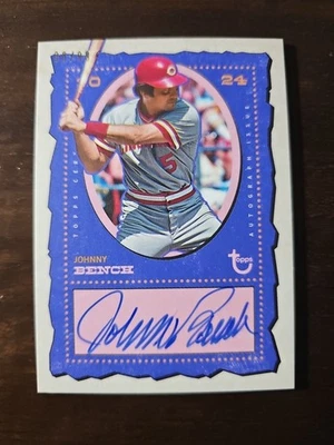 2024 Topps Brooklyn Collection Johnny Bench AUTO On-Card CINCINNATI REDS /99 - Image 1 of 2