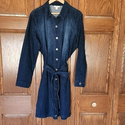Style & Co Button Front Denim Blue Shirt Dress Women's XL Petite - Image 1 of 4