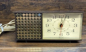 Very Rare 1960s Westclox Electric Alarm Clock TANGIER Model S19-A Brown Case MCM - Picture 1 of 16