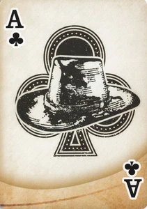 John Wayne Ace of Clubs Single Swap Playing Card Cowboy Western Hat Art OOP - Picture 1 of 2