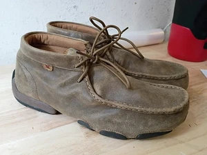 Twisted X Boots Mens Size 13 Brown Leather Driving Moc Chukka MDM0003 **EUC - Picture 1 of 8