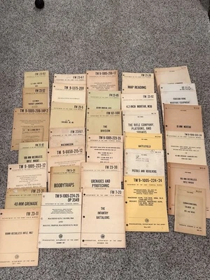 Lot of 42 Various Vintage U.S. Army Field Guide Technical  1961 - 1974 - Image 1 of 4