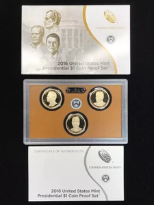 2016-S Presidential Dollar Proof Set w US Mint OGP - Box & COA - Picture 1 of 5