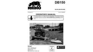 Rhino DB150 Boom Arm Mower Maintenance and Owner's Operator's Manual - Bild 1 von 7